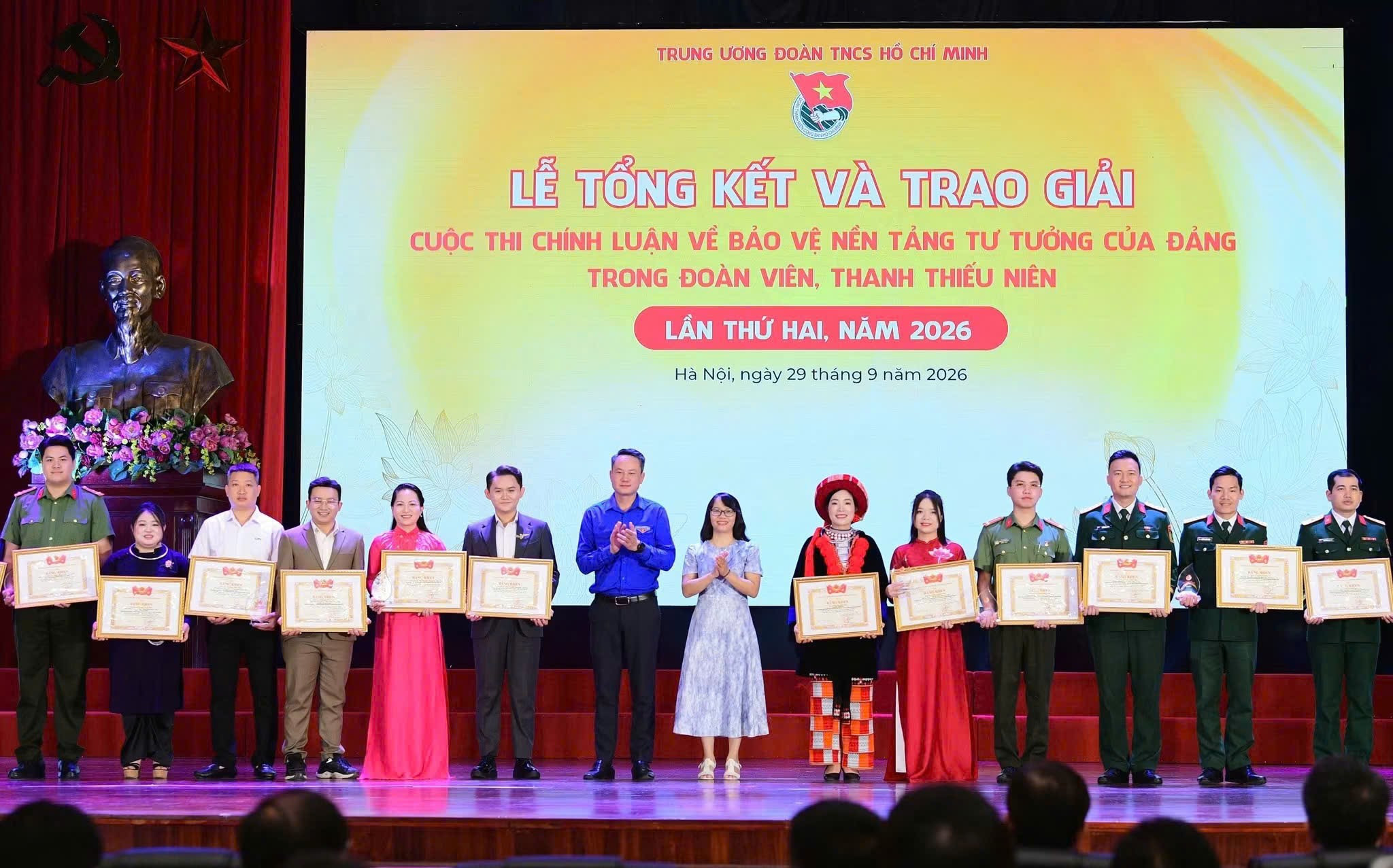 Các tác giả, nhóm tác giả được vinh danh tại lễ trao giải cuộc thi lần thứ II năm 2026.