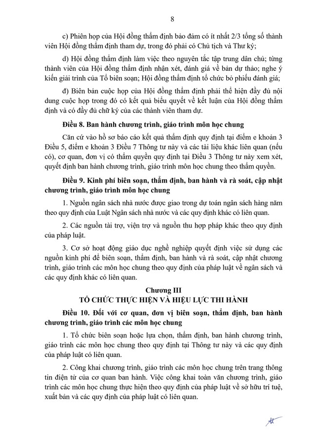 Quy trình biên soạn, ban hành chương trình, giáo trình môn học chung của giáo dục nghề nghiệp- Ảnh 8.