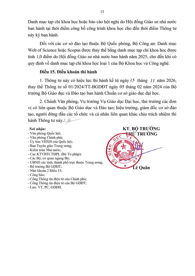 TOÀN VĂN: Thông tư 83/2026/TT-BGDĐT quy định Chuẩn cơ sở giáo dục đại học- Ảnh 13.