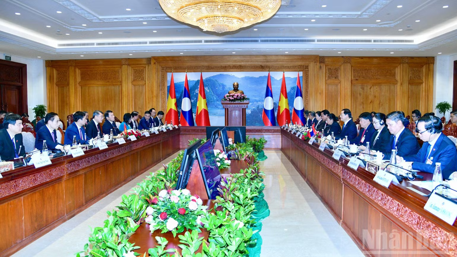 Quang cảnh buổi hội kiến. (Ảnh: THANH GIANG)