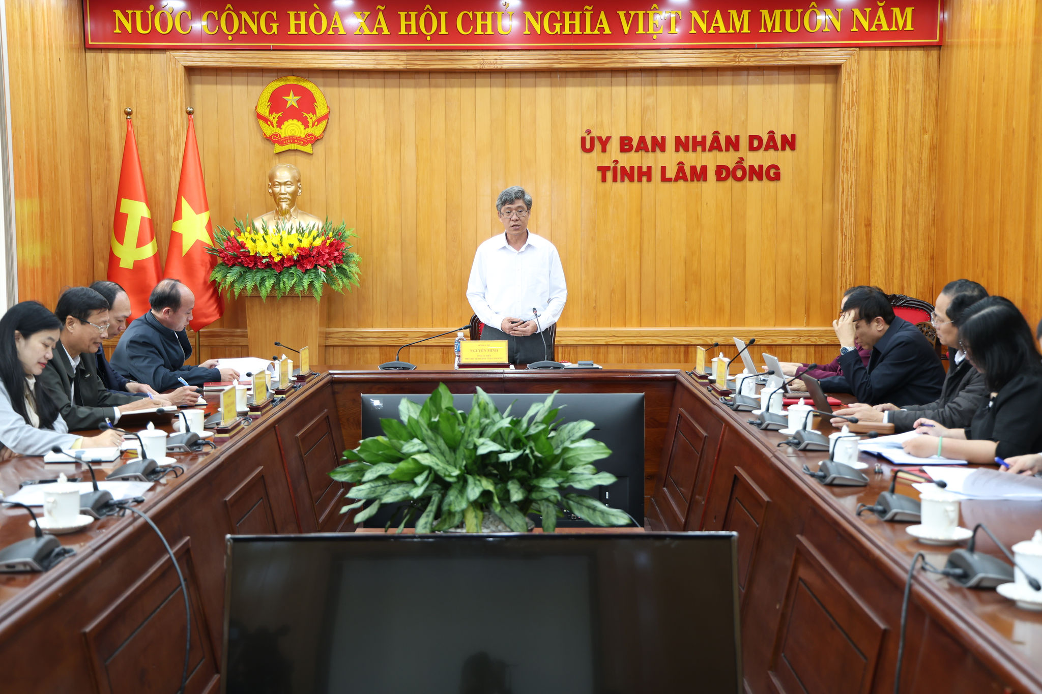 Cuộc họp báo cáo kết quả thực hiện nhiệm vụ sắp xếp cơ sở giáo dục mầm non, giáo dục phổ thông và giáo dục nghề nghiệp trên địa bàn tỉnh