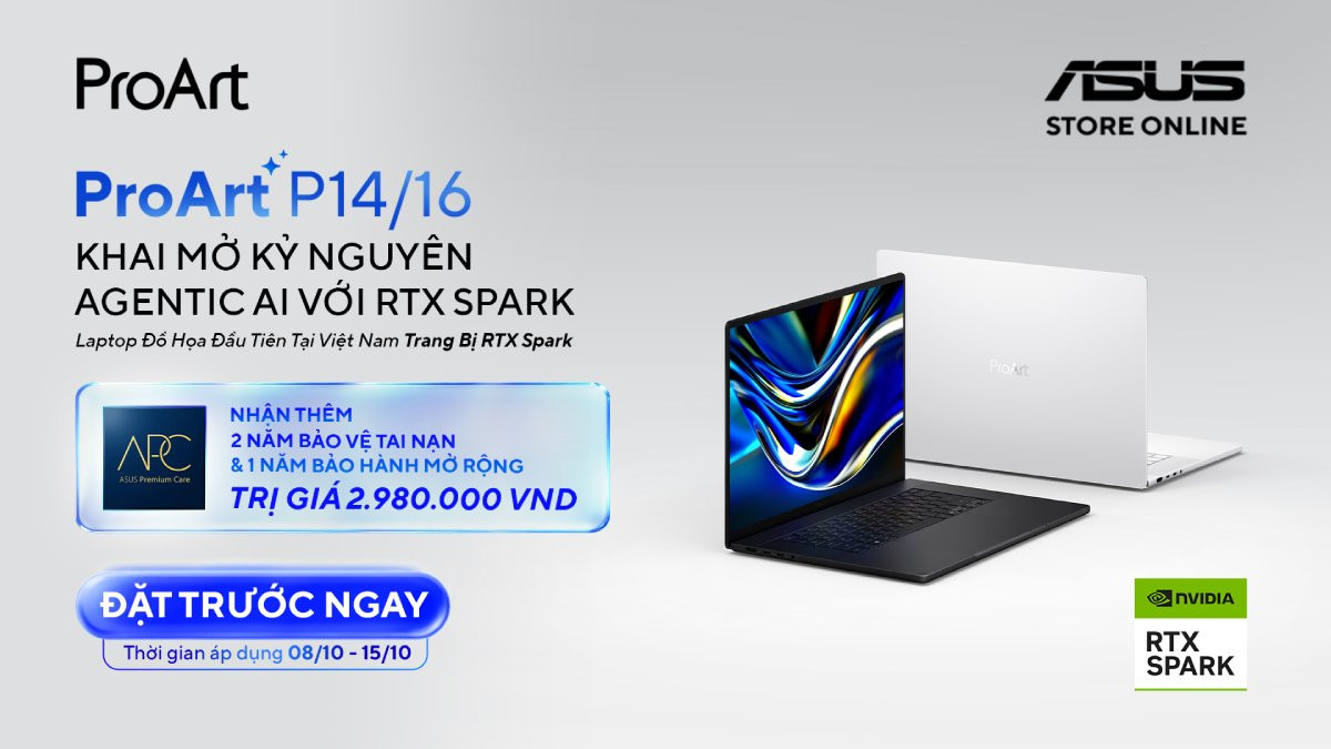 ASUS ProArt P16 trang bị nền tảng NVIDIA RTX Spark chuyên sâu cho Agentic AI