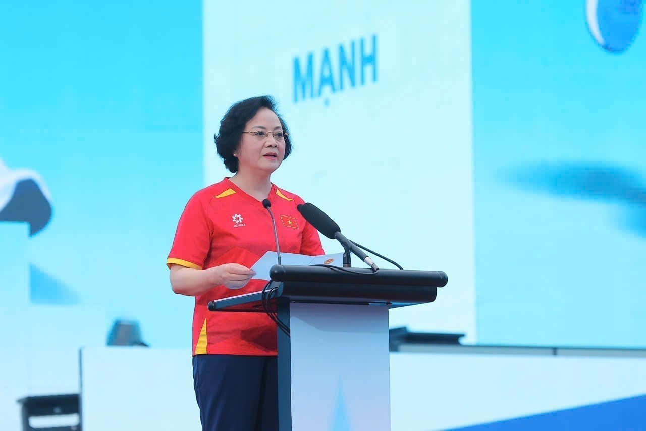 Đồng chí Phạm Thị Thanh Trà, Bí thư Trung ương Đảng, Phó Thủ tướng Chính phủ phát biểu khai mạc. Ảnh Hoàng Hiếu - TTXVN
