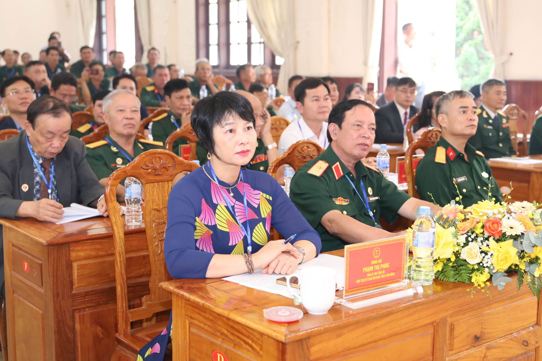 Đồng chí Phạm Thị Phúc, Phó Bí thư Tỉnh ủy, Chủ tịch Ủy ban MTTQ Việt Nam tỉnh Lâm Đồng dự đại hội