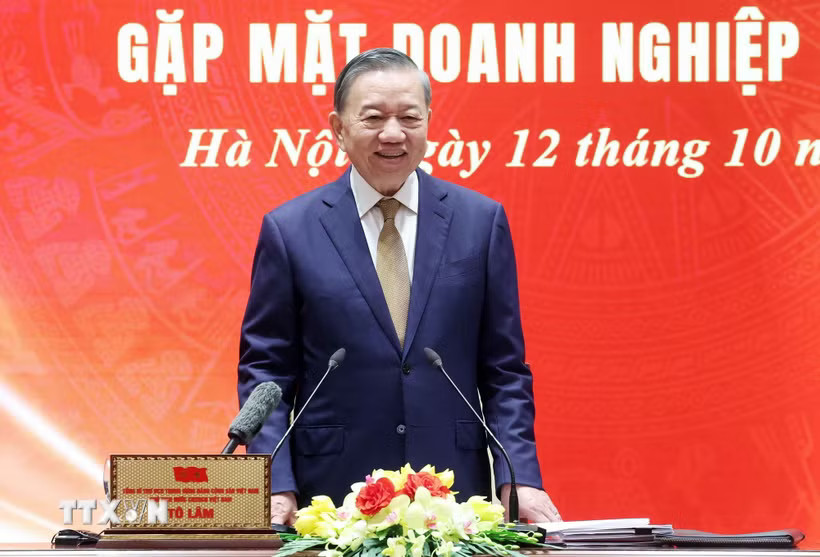 Tổng Bí thư, Chủ tịch nước Tô Lâm phát biểu. (Ảnh: Thống Nhất/TTXVN)