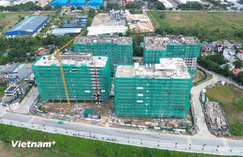Một dự án nhà ở cho thuê đang được xây dựng. (Ảnh: Khánh Hùng/Vietnam+)
