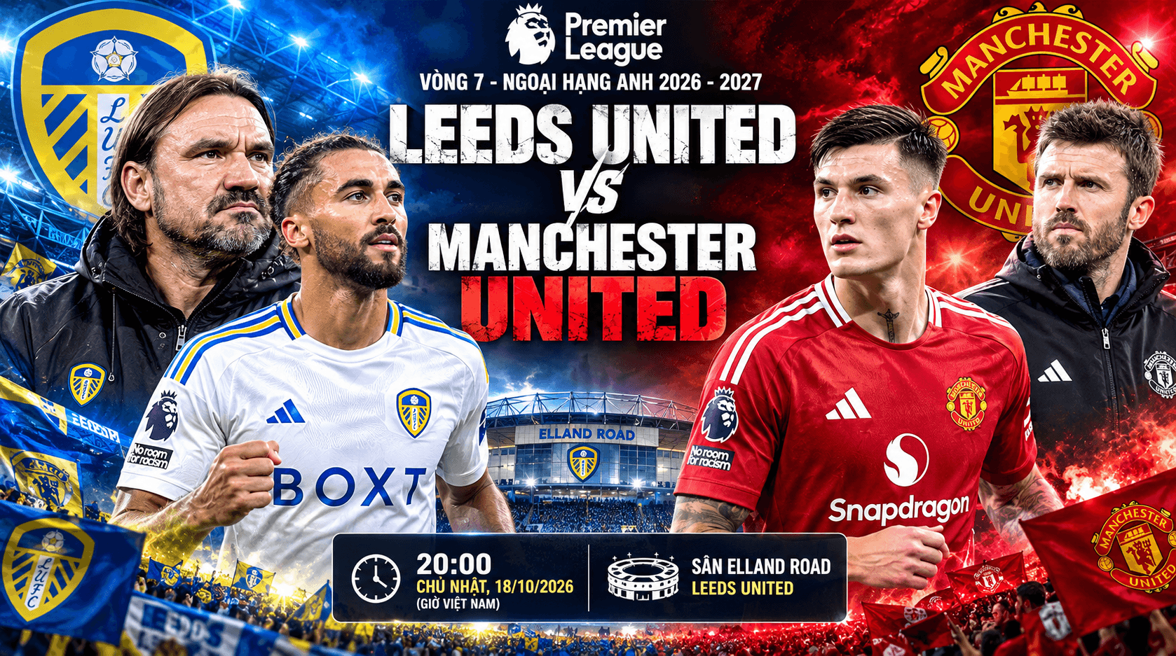 Vong 7 Leeds United vs Manchester United