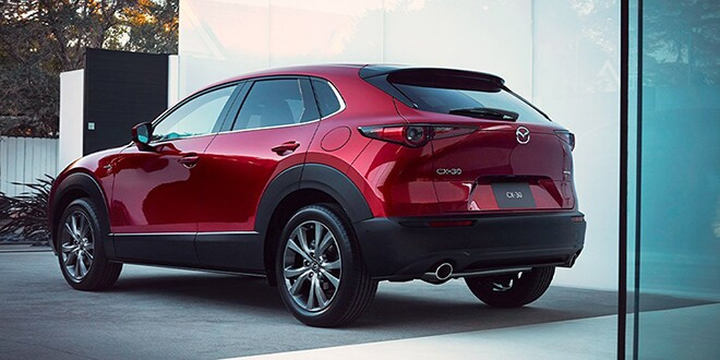Thiết kế cụm đèn hậu LED dạng elip trên Mazda CX-30