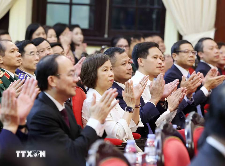 Đại biểu tham dự lễ trao giải. (Ảnh: Phương Hoa/TTXVN)