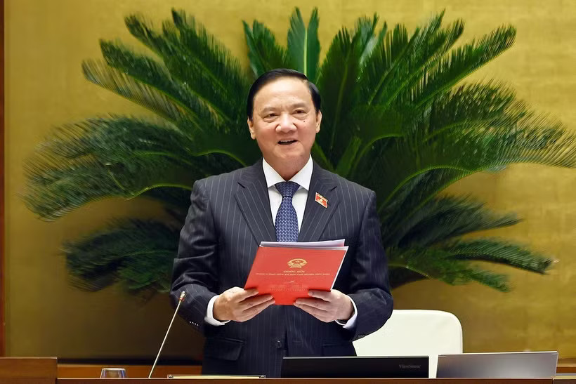 Phó Chủ tịch Quốc hội Nguyễn Khắc Định phát biểu tại phiên họp sáng nay, ngày 27/10. (Ảnh: Doãn Tấn/TTXVN)