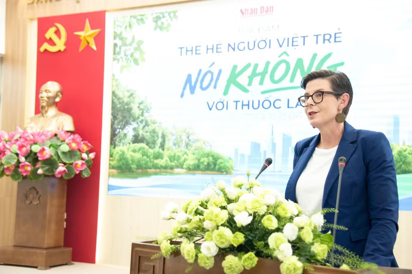 Tiến sỹ Angela Pratt - Trưởng Đại diện Tổ chức Y tế Thế giới tại Việt Nam. (Ảnh: PV/Vietnam+)