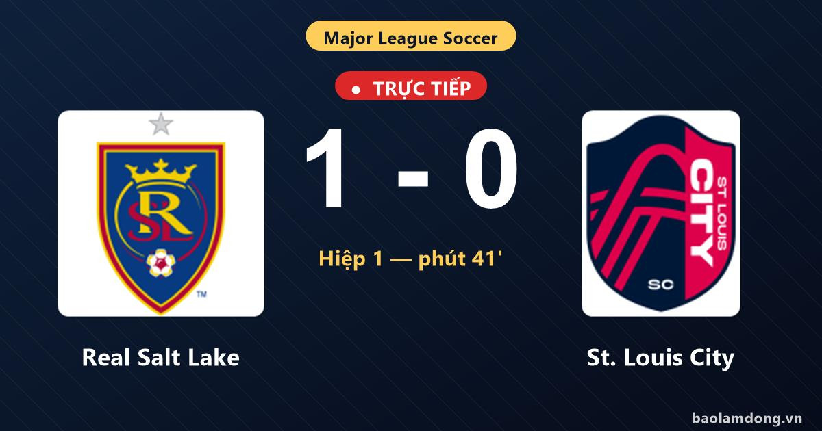 Trực tiếp Real Salt Lake vs St. Louis City: Hết hiệp 1, Real Salt Lake...