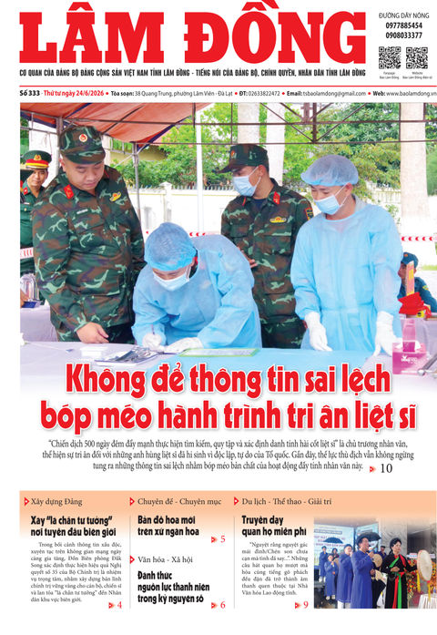 Báo Lâm Đồng (mới) số 333