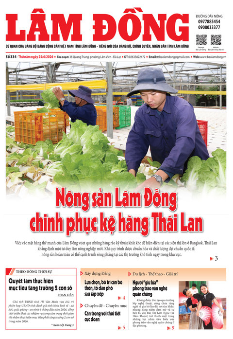 Báo Lâm Đồng (mới) số 334