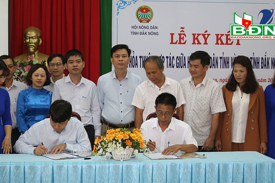 Hội Nông dân tỉnh Đắk Nông và VNPT Đắk Nông ký kết thỏa thuận hợp tác