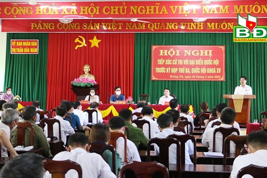 Cử tri Krông Nô: quan tâm đầu tư hạ tầng, tạo điều kiện phát triển