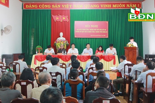 Đại biểu HĐND tỉnh và TP.Gia Nghĩa tiếp xúc với cử tri phường Nghĩa Đức