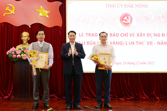 36 tác phẩm đạt Giải báo chí về xây dựng Đảng tỉnh Đắk Nông lần thứ VII năm 2022