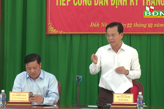 Chủ tịch UBND tỉnh Đắk Nông Hồ Văn Mười tiếp công dân