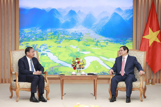Hình ảnh Thủ tướng tiếp Phó Thủ tướng, Bộ trưởng Ngoại giao Campuchia