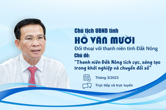 Sắp diễn ra Hội nghị đối thoại giữa Chủ tịch UBND tỉnh Đắk Nông với thanh niên