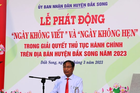 Đắk Song phát động “Ngày không viết”, “Ngày không hẹn”