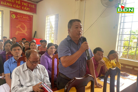 Đoàn đại biểu Quốc hội tỉnh Đắk Nông tiếp xúc cử tri xã Quảng Hòa