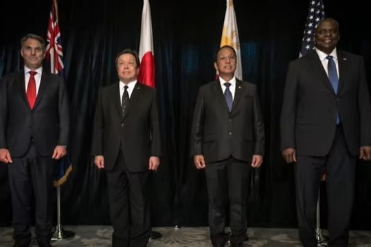 Nhật, Mỹ, Australia, Philippines cam kết tăng cường hợp tác quốc phòng