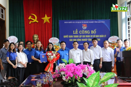 Thành lập Chi đoàn cơ sở Ban Quản lý các khu công nghiệp Đắk Nông