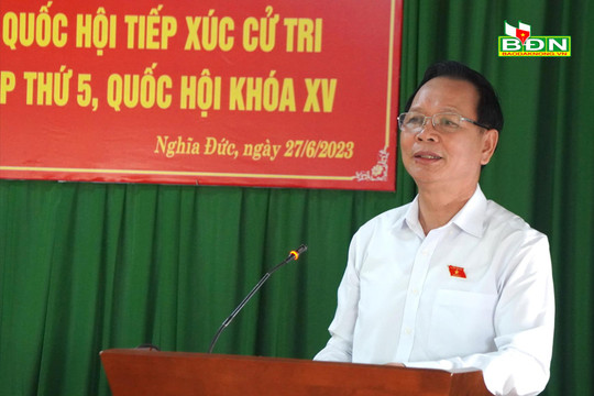 Đồng chí Ngô Thanh Danh tiếp xúc cử tri phường Nghĩa Đức