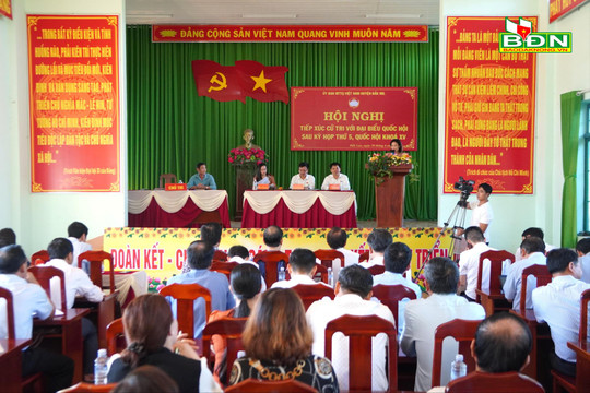 Đoàn ĐBQH tỉnh Đắk Nông tiếp xúc cử tri tại xã Đắk Lao