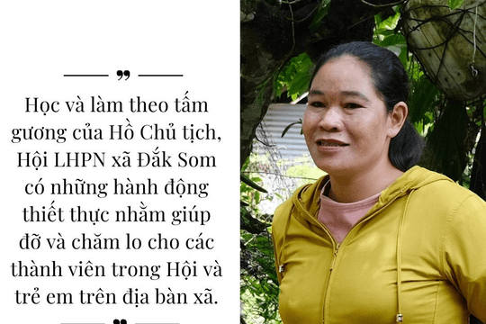 Hội LHPN Đắk Som đồng hành hỗ trợ phụ nữ và trẻ em yếu thế