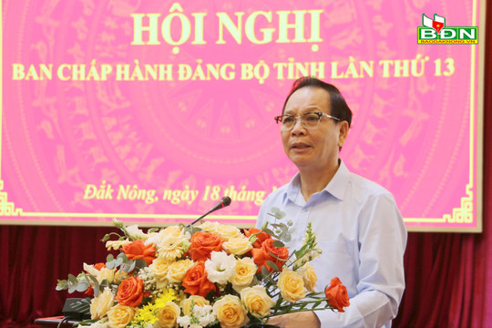 Hình ảnh khai mạc Hội nghị Ban Chấp hành Đảng bộ tỉnh Đắk Nông lần thứ 13