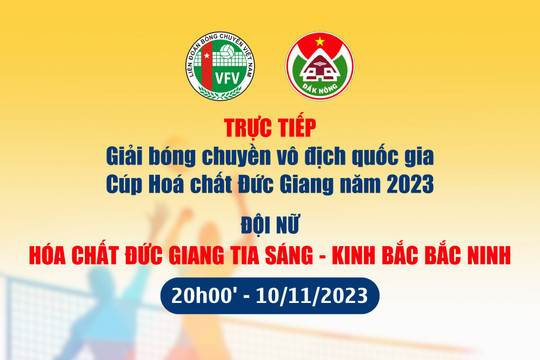 Giải bóng chuyền vô địch quốc gia: Đội nữ Hóa chất Đức Giang Tia Sáng thắng Kinh Bắc Bắc Ninh 3-0