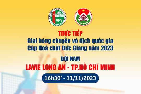  Giải bóng chuyền vô địch quốc gia : Đội nam TP. Hồ Chí Minh thắng Lavie Long An 3-0