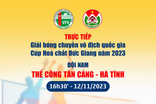  Giải bóng chuyền vô địch quốc gia: Đội nam Thể Công Tân Cảng thắng Hà Tĩnh 3-0