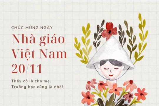 Mẫu thiệp đẹp cho ngày Nhà giáo Việt Nam 20/11/2023