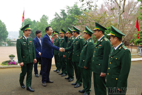 Bí thư Tỉnh ủy Đắk Nông Ngô Thanh Danh kiểm tra công tác trực tết tại Bộ Chỉ huy BĐBP tỉnh