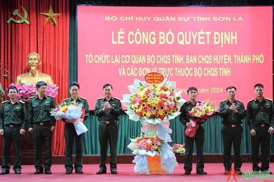 Tổ chức lại cơ quan Bộ Chỉ huy Quân sự tỉnh; Ban Chỉ huy Quân sự huyện, thành phố