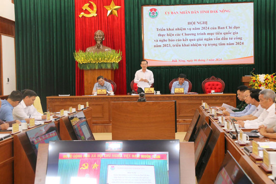 Đắk Nông, 2 tháng đầu năm 2024 giải ngân vốn đầu tư công mới đạt 7%