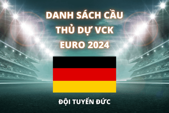 Đội hình dự Euro 2024 của đội tuyển Đức được cập nhật mới nhất