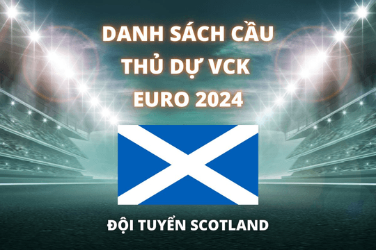 Đội hình dự Euro 2024 của đội tuyển Scotland được cập nhật mới nhất