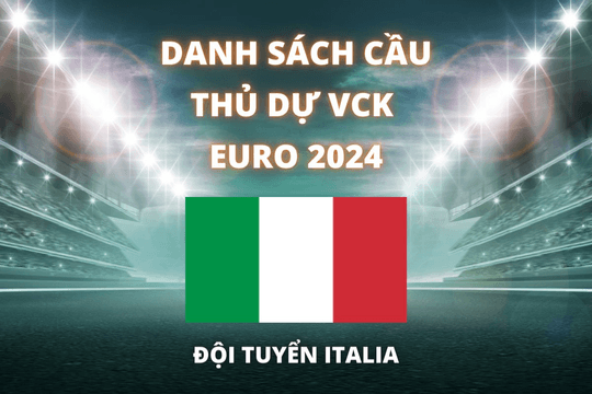 Đội hình dự Euro 2024 của đội tuyển Italia được cập nhật mới nhất