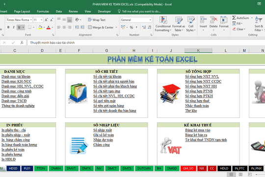Link tải miễn phí phần mềm kế toán Excel (update 2024) theo thông tư 133