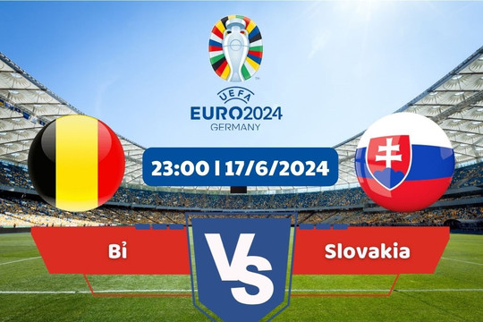 Link xem trực tiếp Euro 2024 Bỉ vs Slovakia hôm nay 17/06/2024