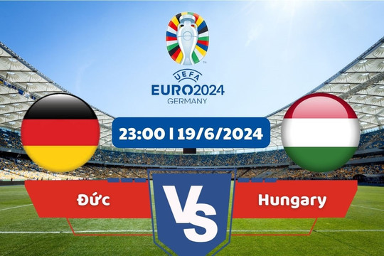 Link xem trực tiếp Euro 2024 hôm nay 19/6: Đức vs Hungary