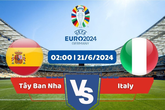 Link xem trực tiếp Euro 2024 hôm nay 21/6: Tây Ban Nha vs Italy