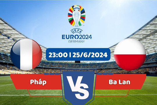 Link xem trực tiếp Euro 2024 hôm nay 25/6: Pháp - Ba Lan