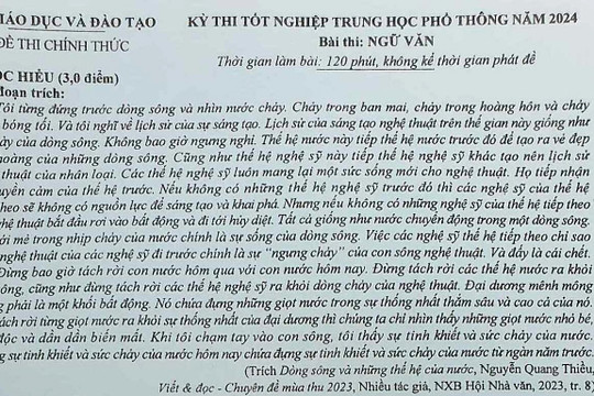 “Đất Nước” của nhà thơ Nguyễn Khoa Điềm vào đề thi Ngữ văn của Kỳ thi tốt nghiệp THPT 2024