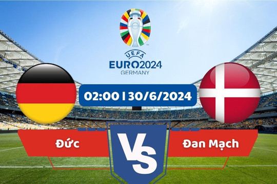 Link xem trực tiếp vòng 1/8 Euro 2024 hôm nay 30/6: Đức vs Đan Mạch